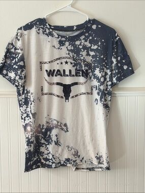Wallen Graphic Bleach-Splatter Tee - Black & White